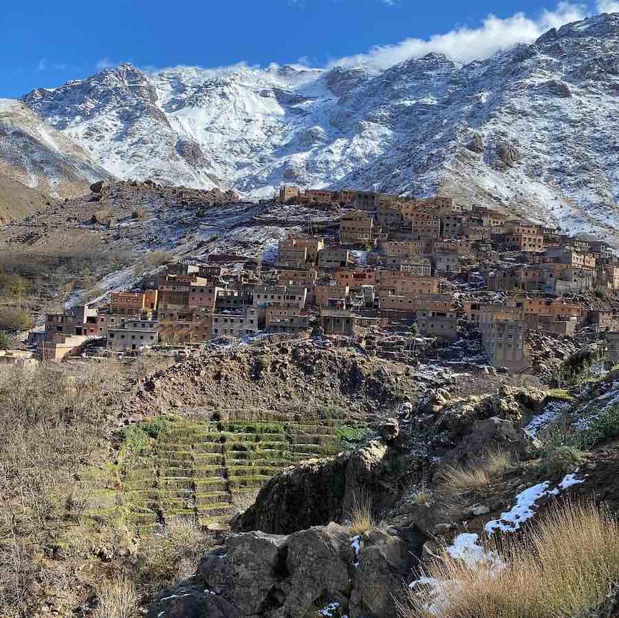 Berber Village on the edge of the Atlas Mountains