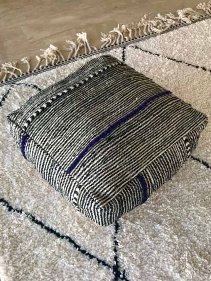 Grey Zanafi Moroccan Pouf