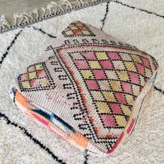 Pink Vintage Moroccan Pouf