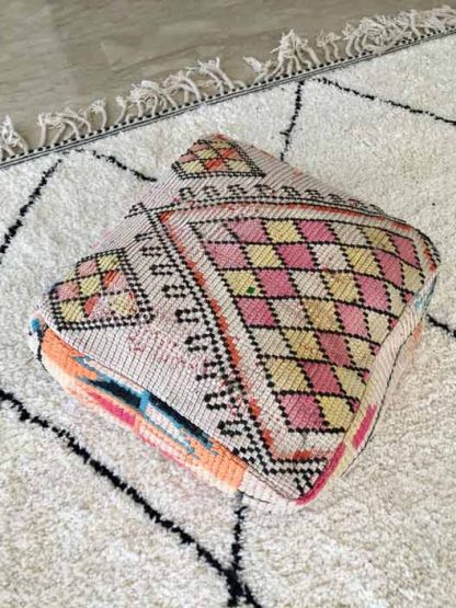 Pink Vintage Moroccan Pouf