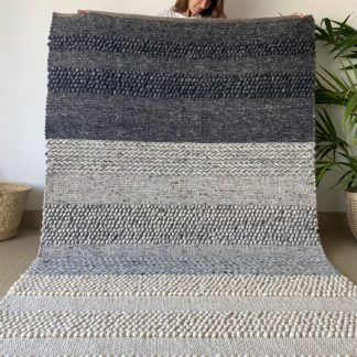 Large Grey Moroccan Beni Ourain Rug